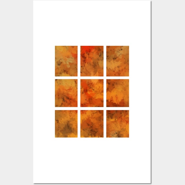 Nature's Colours in Warm Red and Orange Abstract Art Wall Art by scotch